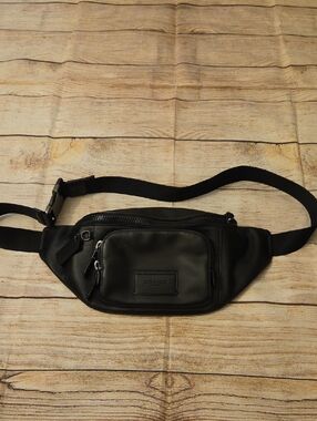 Coach Black Leather Belt Bag - Men's Waist Crossbody
